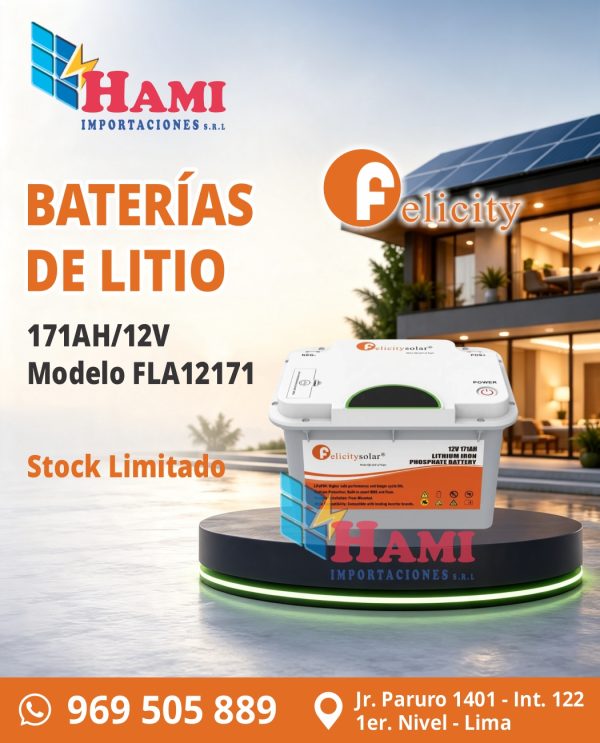 BATERIA DE LITIO FELICITY 171AH/12V Modelo FLA12171