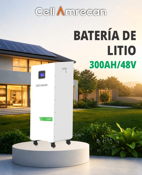 BATERIA DE LITIO 300AH/48V AMRECAN BLANCA