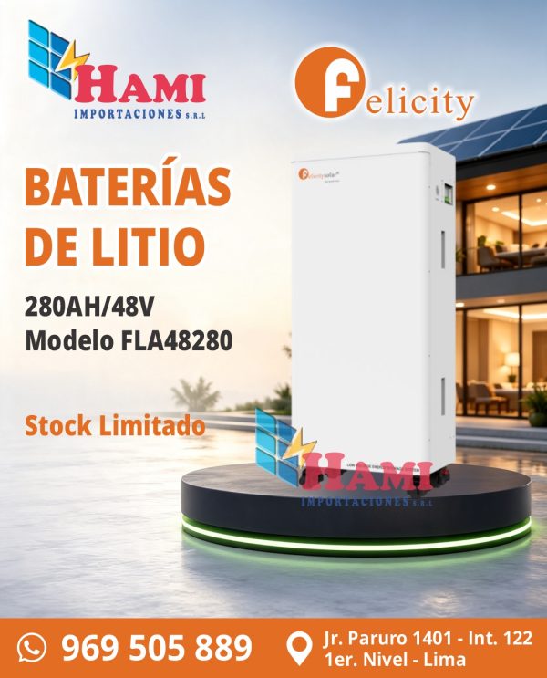 BATERIA DE LITIO FELICITY 280AH/48V Modelo FLA48280