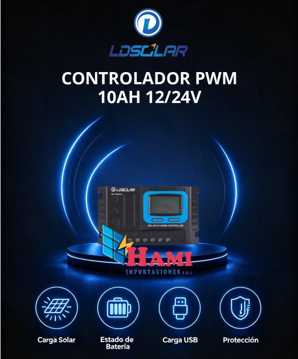 CONTROLADOR PWM 10AH LD SOLAR