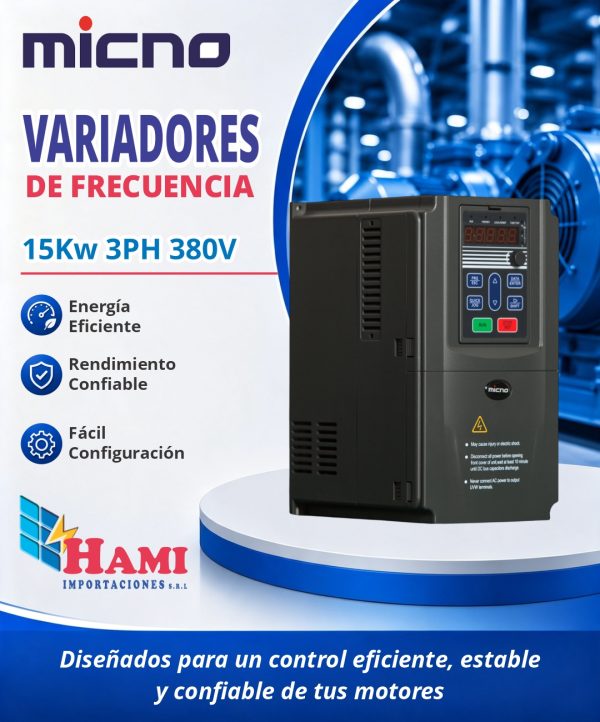 VARIADOR MICNO 15KW TRIFASICO 380V