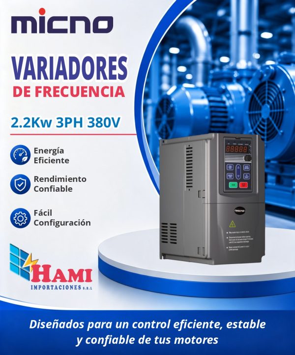 VARIADOR MICNO 2.2KW TRIFASICO 380V